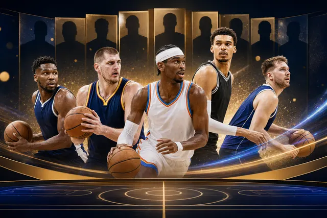 Illustration representing the 2025–26 NBA All‑NBA Teams announcement