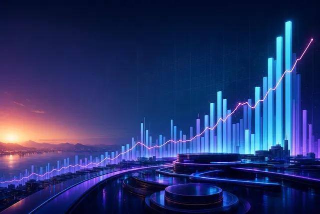 Illustration of Solana decentralized perpetual futures trading growth