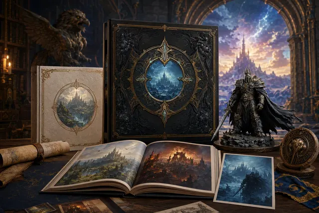 AI-generated editorial illustration accompanying coverage of the World of Warcraft: Forever Collector’s Edition restock
