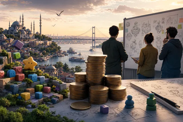Illustration representing Grand Games, the Istanbul-based hybrid-casual mobile gaming startup