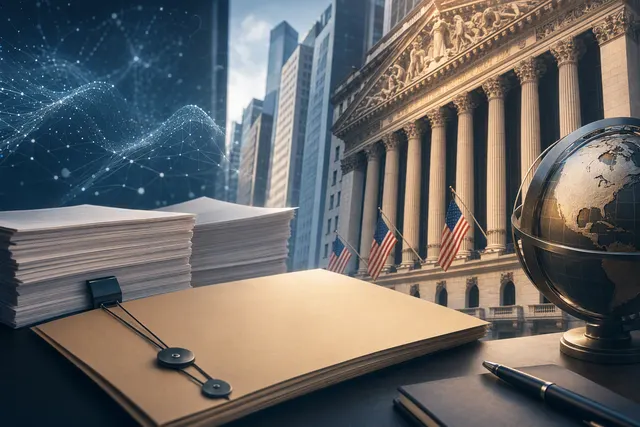 Editorial illustration representing Anthropic’s potential IPO and valuation debate