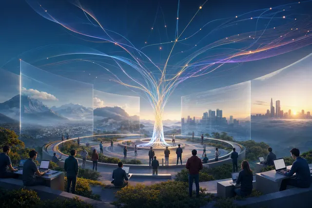AI-generated illustration of Huawei Ascend CANN’s open-source developer ecosystem