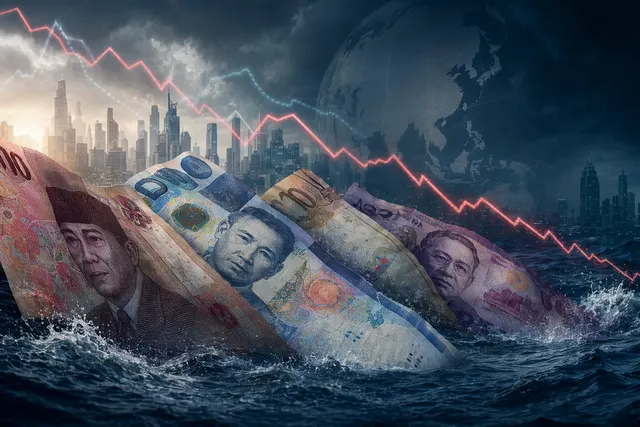 Asian emerging‑market currencies falling as the rupiah, peso, and rupee weaken against the U.S. dollar