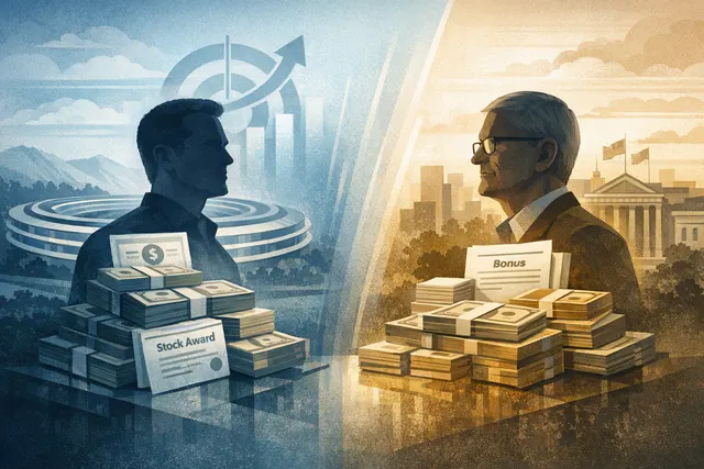 Editorial illustration representing Apple’s leadership transition from Tim Cook to John Ternus