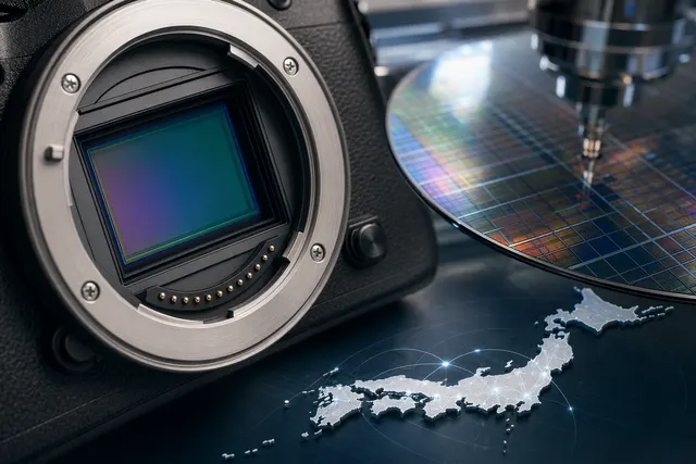 Editorial illustration representing Sony and TSMC’s proposed Japan image sensor partnership.