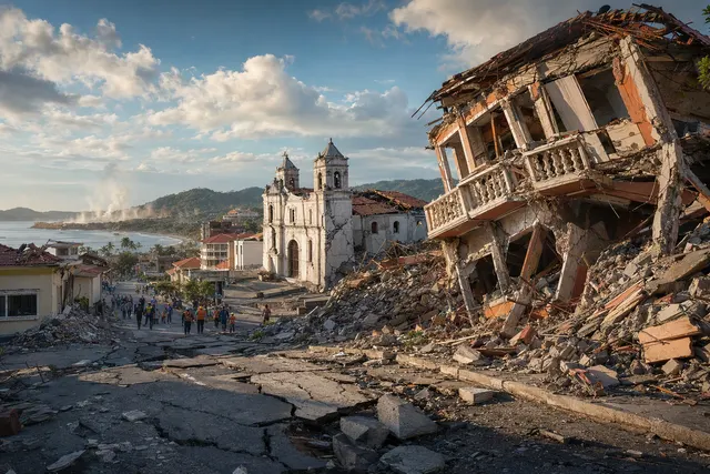 Illustrative image representing earthquake damage in Panama