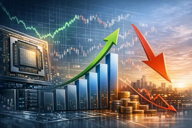 AMD Q2 2026 earnings report showing record revenue, data center growth, and stock price movement