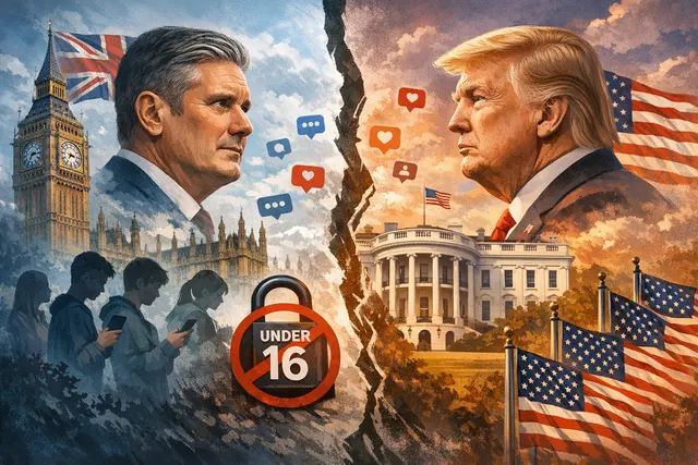 UK social media ban under-16s versus Trump administration diplomatic tension