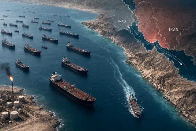 Tàu chở dầu đi qua vùng biển hẹp trong khủng hoảng eo biển Hormuz