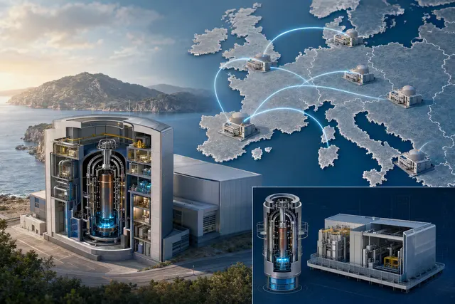 Illustration of a European small modular nuclear reactor project