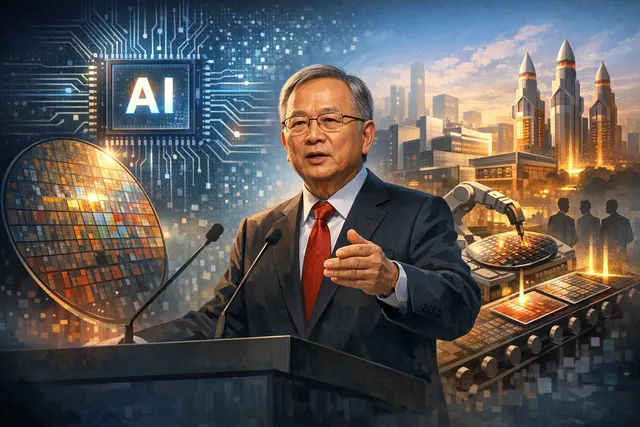TSMC CEO C.C. Wei speaking at the 2026 annual shareholders' meeting about AI chip demand and the prolonged semiconductor shortage.