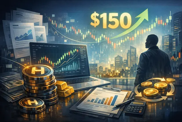 Illustration of a crypto bull charging toward a financial target while Arthur Hayes’s thesis on Hyperliquid dominates market chatter