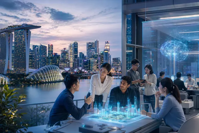 Illustration representing OpenAI investment and applied AI development in Singapore
