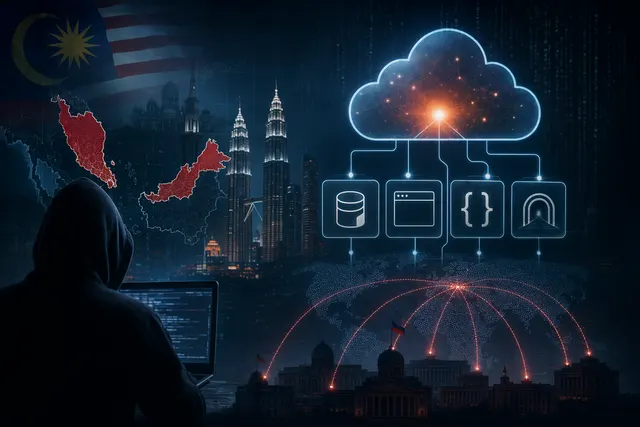 Illustration of hackers abusing cloud infrastructure such as Cloudflare services to hide cyber‑espionage activity
