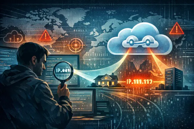 A conceptual image showing a shield labeled 'iCloud Private Relay' with a crack through it, representing the leaked IP address vulnerability.