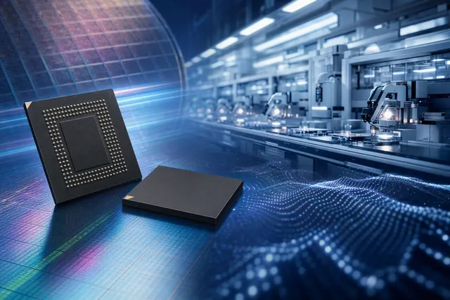 AI-generated editorial illustration for a story about CXMT’s G5 DRAM manufacturing platform