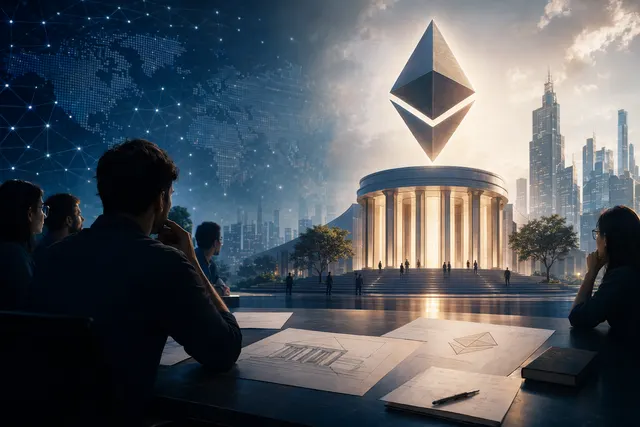 Conceptual illustration of a large Ethereum treasury or war chest supporting the Ethereum ecosystem