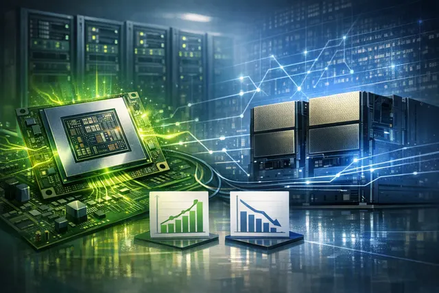 Editorial illustration of OpenAI’s Jalapeño custom AI inference chip competing with Nvidia data-center accelerators