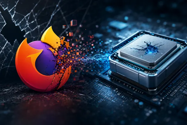 Illustration representing Firefox crashes linked to Intel 13th and 14th generation Raptor Lake CPUs