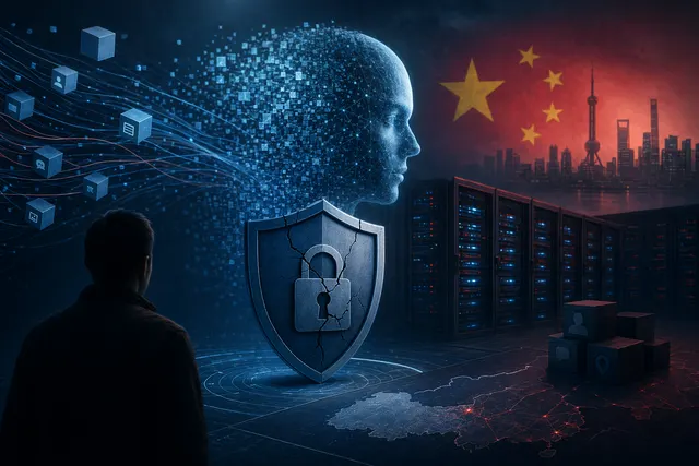 Minh họa người dùng cân nhắc rủi ro quyền riêng tư và bảo mật khi dùng DeepSeek