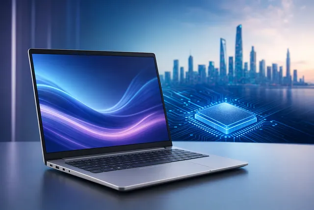 Thin‑and‑light laptop representing Intel Wildcat Lake Core Series 3 devices