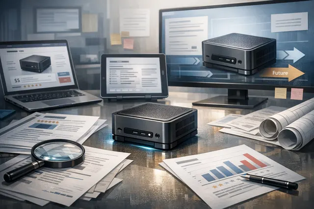 GMKtec EVO-X3 mini PC in vertical blade design with AMD Ryzen AI Max+ 395 and 128GB unified memory