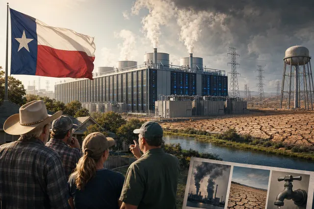 What explains the growing bipartisan Republican backlash against AI data centers—especially in Texas—and how are Republican candidates such