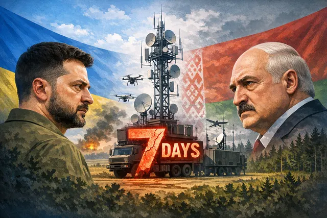 AI-generated image depicting the tense diplomatic standoff on the Ukraine-Belarus border