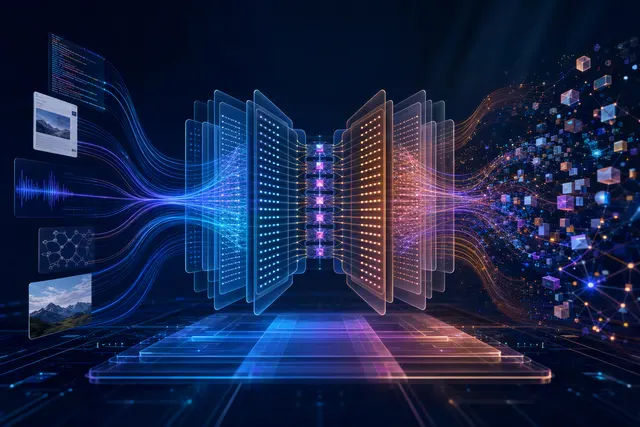 AI-generated editorial illustration accompanying an article about DeepSeek-V4.1-Flash