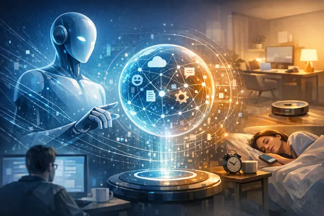 Conceptual illustration of Google's Gemini Spark always-on cloud AI agent