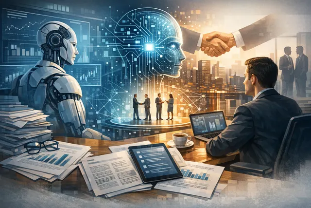 Abstract digital visualization of an AI-powered M&A deal data portal with financial charts, representing CVC's use of artificial intelligence to manage the sale of Skroutz.