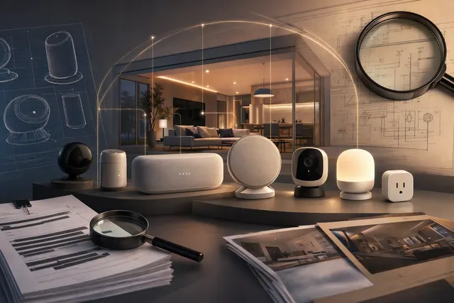 AI-generated editorial illustration for a report on Apple and LG’s smart-home partnership