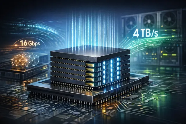 Samsung 12-layer HBM4E memory chip samples for AI accelerators