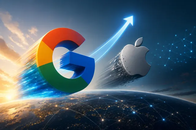 Illustration representing Google reclaiming the top spot in Kantar BrandZ 2026 as AI reshapes global brand value rankings