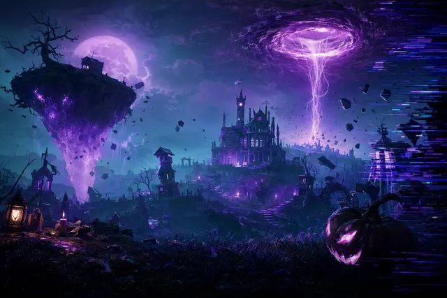 AI-generated editorial illustration accompanying coverage of the Fortnitemares 2026 announcement