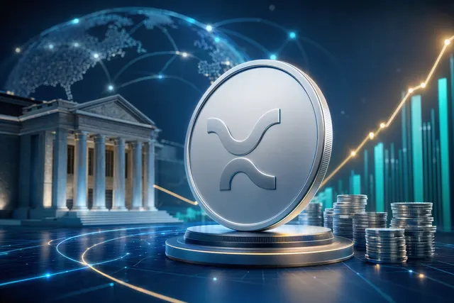Illustration representing Ripple’s RLUSD stablecoin growth and institutional adoption on the XRP Ledger