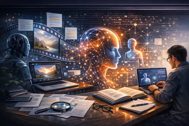 AI-generated editorial hero image showing Google Gemini Omni and Gemini 3.5 Flash branding, representing Google's new AI media models announced at Google I/O 2026.