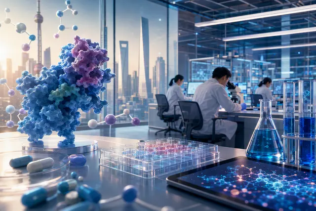 AI-generated illustration of AI-powered drug discovery for ByteDance spin-off Anew Labs