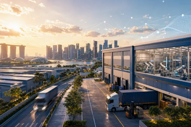 Illustrative industrial facility representing Singapore’s industrial property market