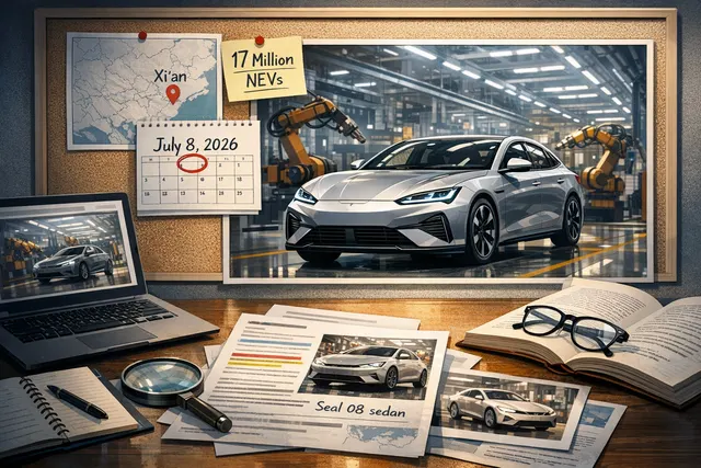 BYD 17 millionth NEV production milestone with Seal 08 flagship sedan