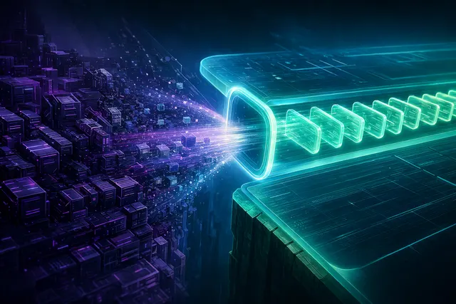 Illustration representing Solana P-Token upgrade improving blockchain efficiency and block space