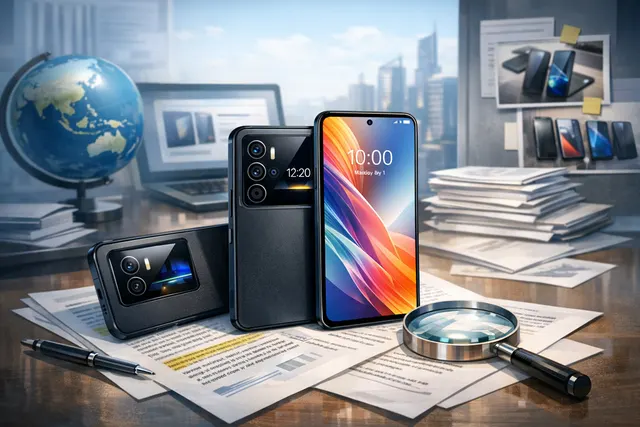 Acer Sospiro A15 smartphone showing its rear display with notifications and camera module