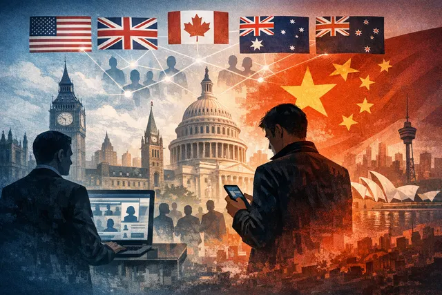 Illustration of a professional networking platform targeted by a cyber espionage recruitment operation