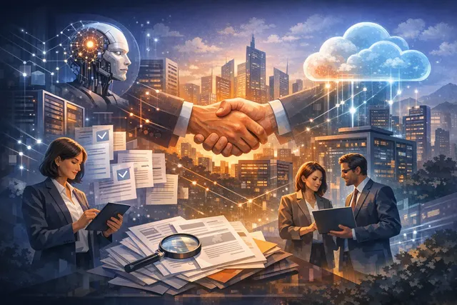 Conceptual visualization of Accenture Edge and Google Cloud partnership for agentic AI solutions serving mid-market companies