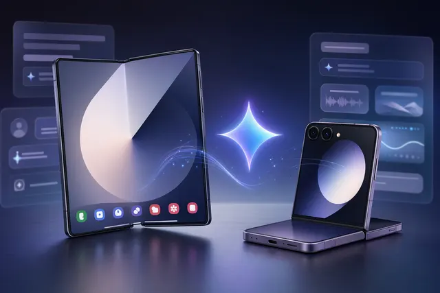Samsung Galaxy Z Fold 8 and Z Flip 8 concept with Gemini AI interface