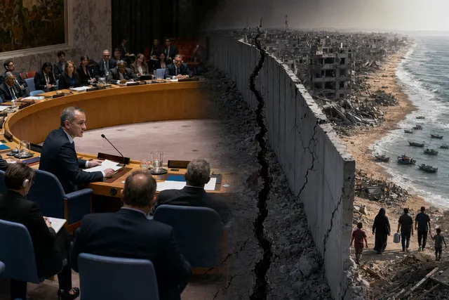 Illustration representing Gaza peace roadmap and UN diplomatic negotiations