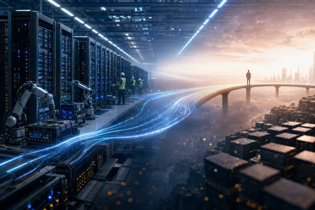 AI data center infrastructure representing Amazon’s large-scale investment in servers and computing capacity.