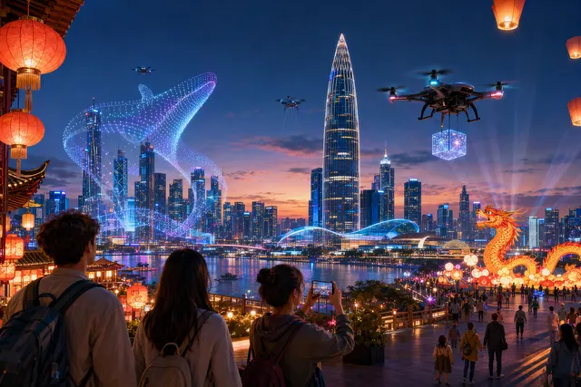 AI-generated conceptual illustration for the planned Splendid China Tech Carnival in Shenzhen