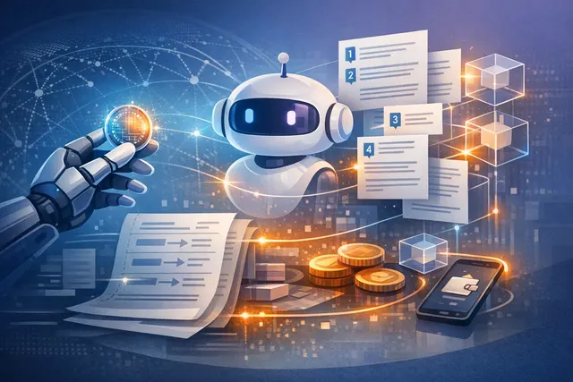 AI-generated visualization of the x402 payment protocol enabling autonomous payments between AI agents on Coinbase's Base blockchain