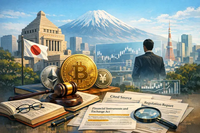 Japan's National Diet building in Tokyo, representing the landmark cryptocurrency regulation overhaul passed in July 2026